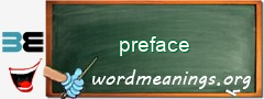 WordMeaning blackboard for preface